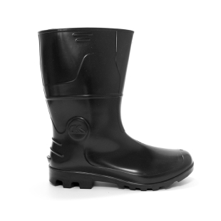 Bota de PVC Preta Impermeável Cano Médio 26cm Kadesh CA 42149