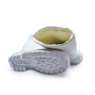 Bota de PVC Branca Bracol Cano Médio 26cm com Forro Térmico 85BPC600FT