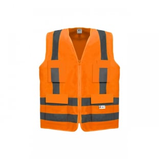 Colete Refletivo de Segurança Fluorescente 4 Bolsos KALIPSO