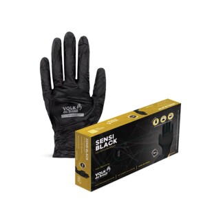 Luva Descartável Sem Pó Sensi Black Volk CA 38260