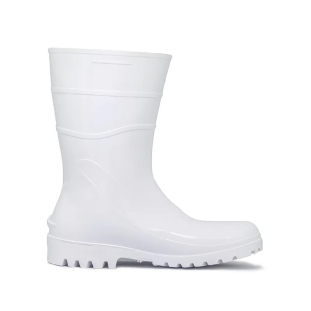 Bota de Pvc Branca Cano Médio com Forro Acquaflex Bracol CA 37456