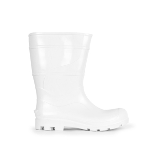 Bota de PVC Cano Médio Branca com Forro Impermeável Crival CA 32178