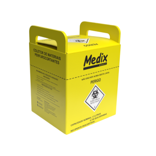 Caixa Coletor Perfuro Cortante Sustentável 1,5 Litros Medix