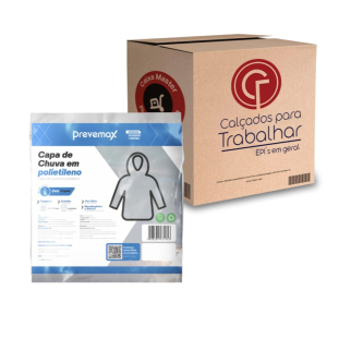 10 Capas de Chuva Transparente Descartável Prevemax