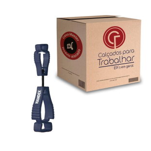 50 Prendedor Clipe de Luva Segurança Acessório de EPI Azul Handex 