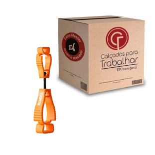 50 Prendedor Clipe de Luva Segurança Acessório de EPI Laranja Handex 