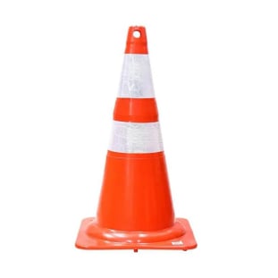 Cone Flexível Refletivo Laranja 75cm Plastcor