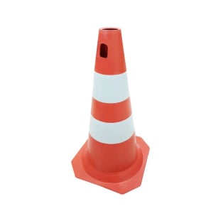 Cone Sinalização Laranja e Branco PLT 50Cm Plastcor
