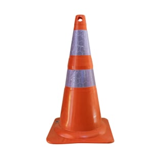 Cone Sinalização Refletivo Flexível Transito 75cm Nbr Plastcor