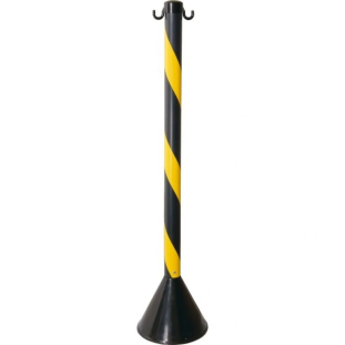 Pedestal Sinalização Plástico Zebrado PT/AM 90CM Plastcor