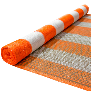 Tela Sinaleiro Cerquite Tapume Laranja e Branco 1,20X50M