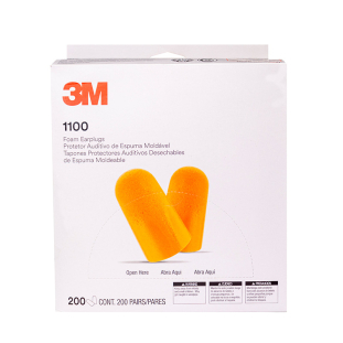 200un Protetor Auricular 3M 1100 sem Cordão 16dB