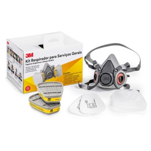 Kit Respirador para Serviços Gerais 3M 6200 com Cartucho 6003
