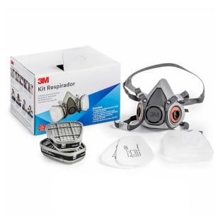 Kit Respirador para Serviços Gerais 3M 6200 com Cartucho 6001