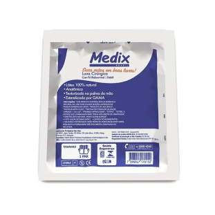  Luva Cirúrgica Látex Estéril com Pó Medix ANVISA INMETRO CA 43251