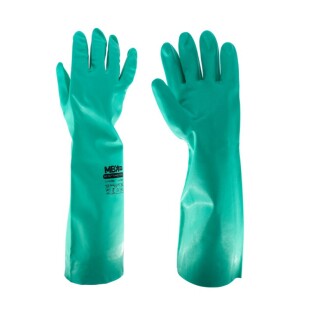 Luva Nitrílica Cano Longo Protecao Quimica Medix CA 48883
