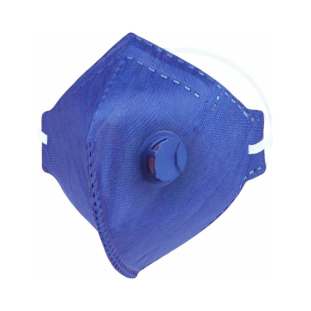 Mascara Respirador Descartável PFF2 Azul Com Válvula Alltec CA 45021