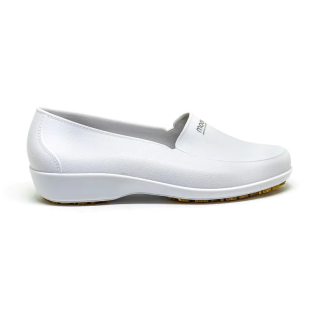 Sapato Enfermagem Hospitalar Antiderrapante Impermeável Femme Moov Branco