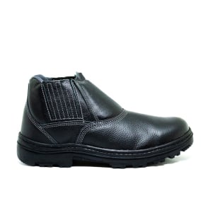 Bota de Segurança Bracol BELB Couro Relax Bico PVC Solado Nitrílico