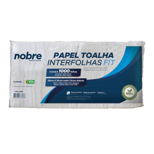 Papel Toalha Refil Interfolha 1000fls. 20x20cm Fit Nobre