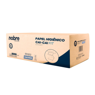 Papel Higiênico Interfolhado 8000 Folhas Cai Cai Fit Nobre 100% Celulose Virgem