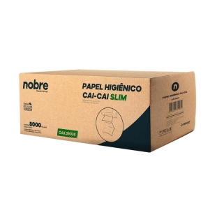 Papel Higiênico Interfolhado 8000 Folhas Cai Cai Slim Nobre