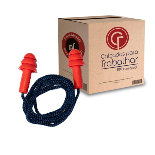100 Protetor Auricular Silicone Plug Vermelho 18 dB Maxxi Royal
