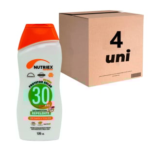Pack 4 Protetor Solar com Repelente EPI Profissional FPS 30 1/3 UVA 120ML Nutriex