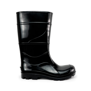 Bota PVC Preta Cano Longo Com Forro Crival CA 51209