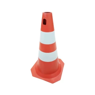 Cone Sinalização Laranja e Branco PLT 50Cm Plastcor