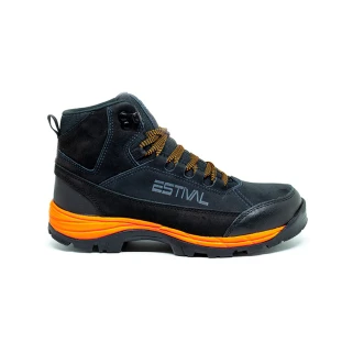 Bota de Segurança Estival Adventure Dark Sapphire Nobuck Bico PVC Borracha
