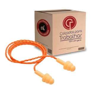 100 Protetor Auricular 3M Pomp Plus Com Cordão 19dB