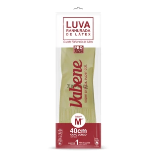 Luva de Latex Ranhurada Flex Limpeza Geral Vabene