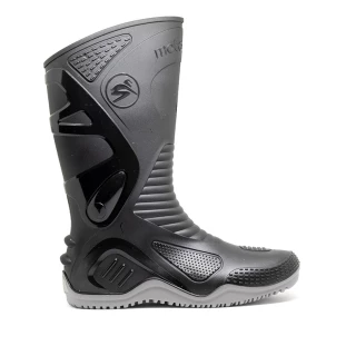 Bota Motociclista Bracol Motosafe PVC Antiderrapante Cano Longo Cinza
