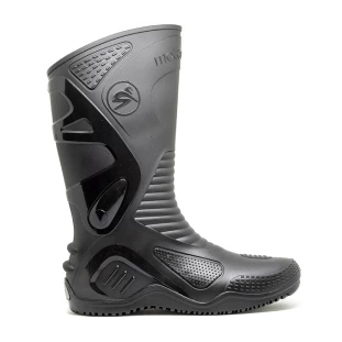 Bota Motociclista Bracol Motosafe Preto PVC Antiderrapante Cano Longo
