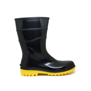 Bota de PVC Preta Bracol Cano Médio 26cm Acqua Flex com Forro